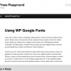 Using WP Google Fonts