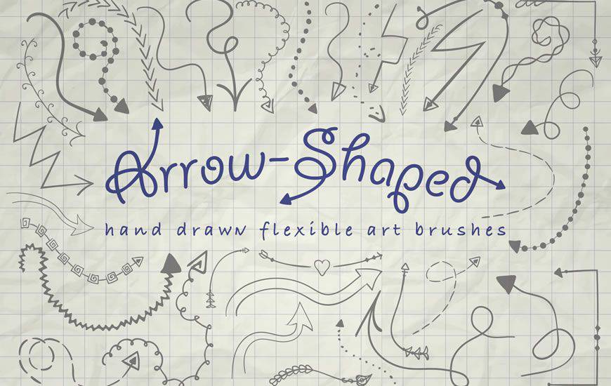 Arrow-Shaped Art ribbon swirl photoshop brush free