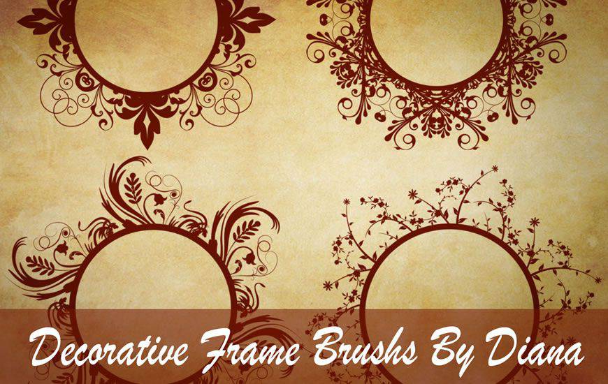 Decorative Swirl Frame ribbon swirl photoshop brush free
