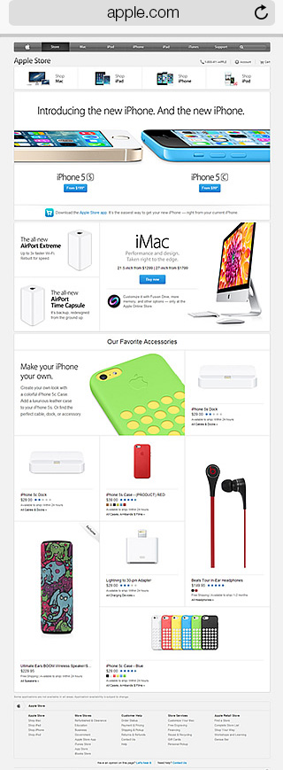 Apple mobile site
