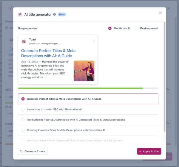 Boost your SEO with AI: Now available in Yoast SEO 21.0