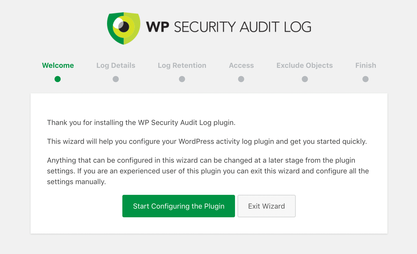 Configure WP Security Audit Log plugin