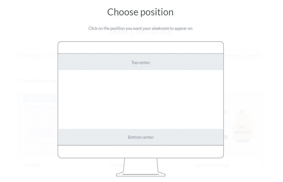 Sleeknote position