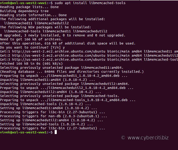 Ubuntu commandline tools for talking to memcached via libmemcached