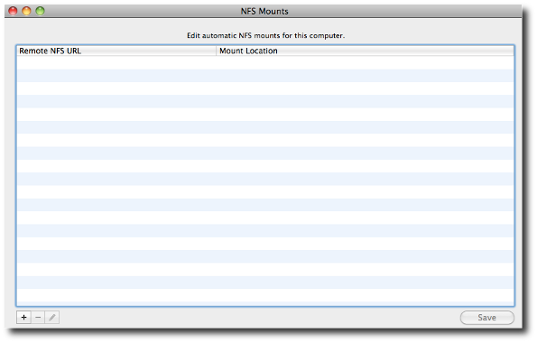 Fig.07: OS X NFS Mounts to set it as an NFS Client