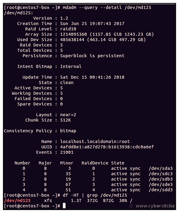How to check raid configuration in redhat Linux