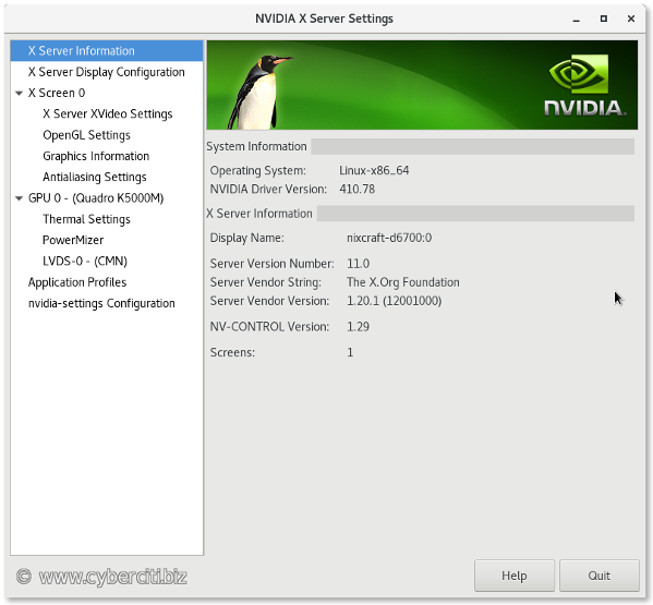 Running nvidia-settings on CentOS 7