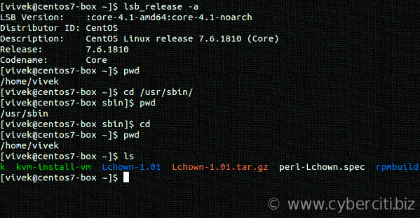 Change directory in Linux terminal using cd command