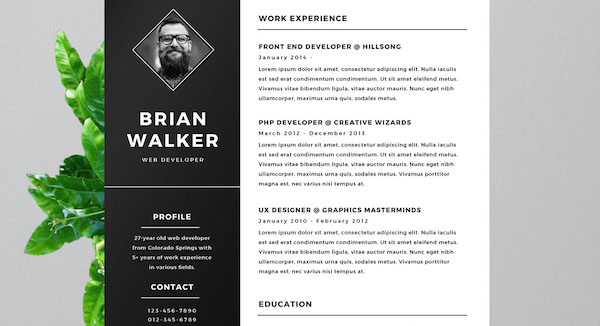 black-and-white-microsoft-word-free-resume-template