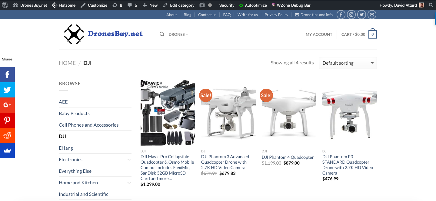 dronesbuy.net woocommerce website