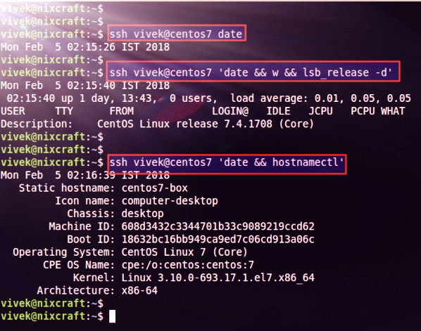 How To Run Multiple SSH Command On Remote Linux or Unix Machine