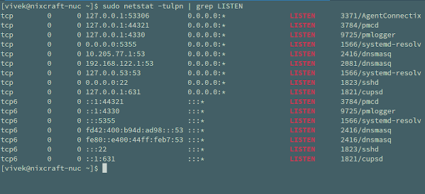 How to check open ports in Linux using netstat command