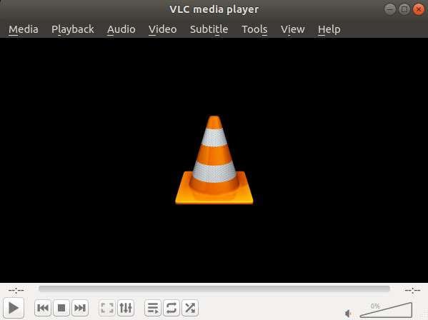 VLC running on Linux using snap