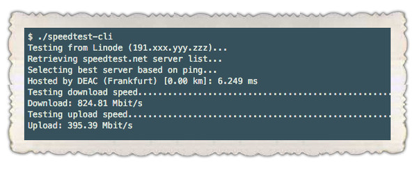 Fig.02: speedtest-cli in action