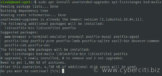 Install automatic updates for Ubuntu Linux 18.04 LTS