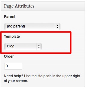 WordPress - Blog Page Template