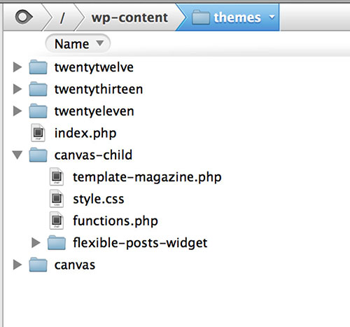 WordPress Child Theme - Files