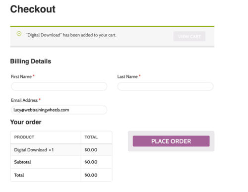 WooCommerce Modified checkout page
