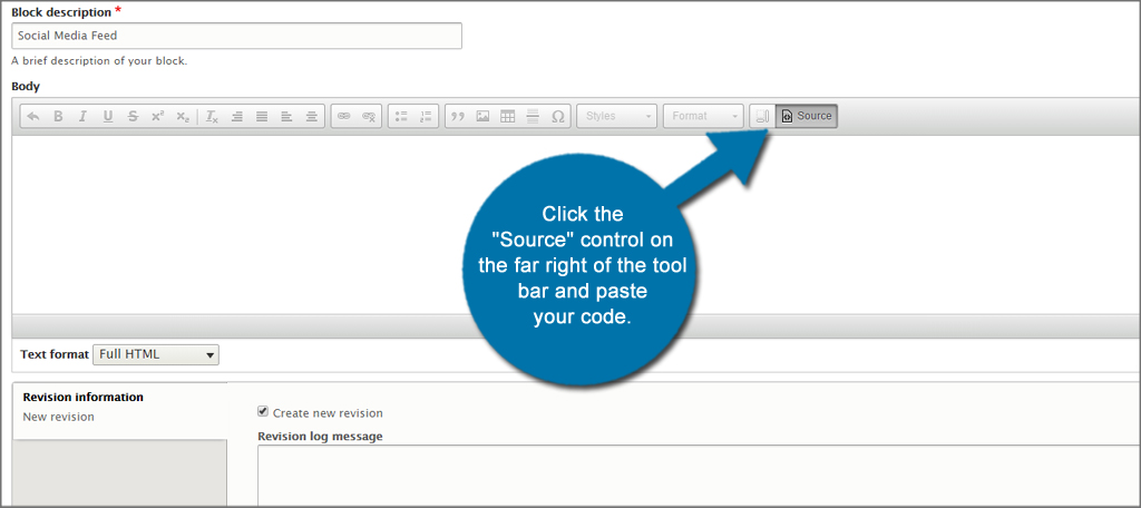 Drupal Source Code Button