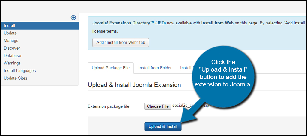 Joomla Install Extension