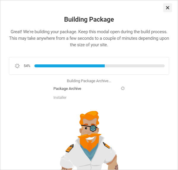 Shipper Building Package modal