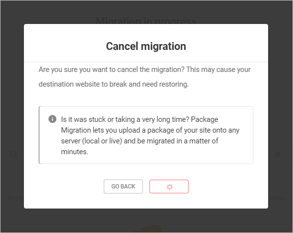 Cancel Migration