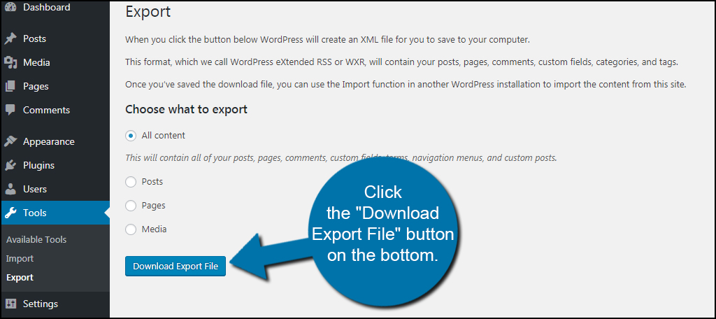 Download Export File