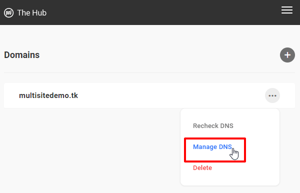 Domains - Manage DNS