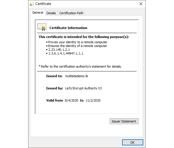 SSL Certificate Details