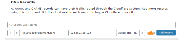 An example base domain A record.