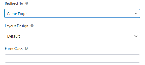 Redirect To Option in Everest Forms