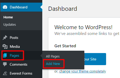 Add New Page in WordPress