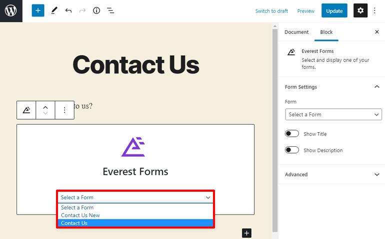 Choose an Everest Form