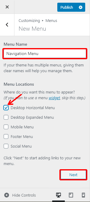 Menu Name and Location how to add dropdown menu in WordPress