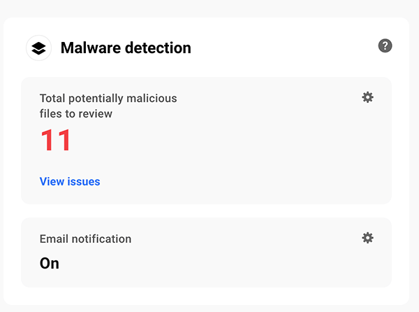 The malware detection area.