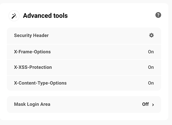 Advanced tools for security.