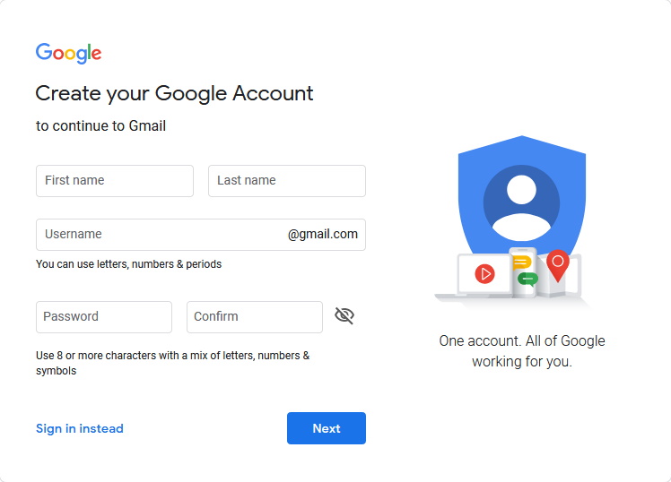 Create your Google Account