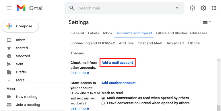 add a mail account