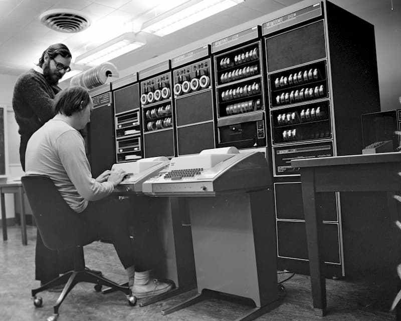 Ken Thompson And Dennis Ritchie At Pdp 11