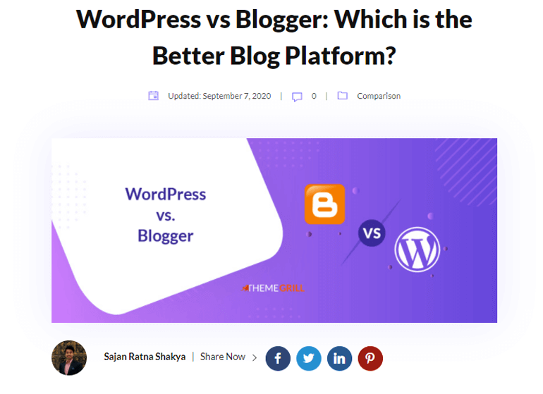 post example WordPress Pages vs Posts