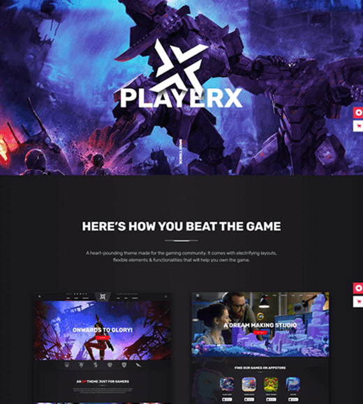 PlayerX Theme Demo