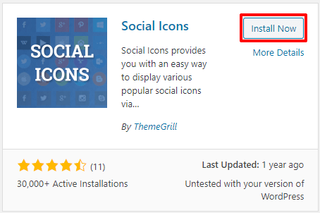 Install Social Icons