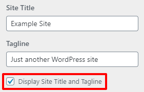 Site Title and Tagline