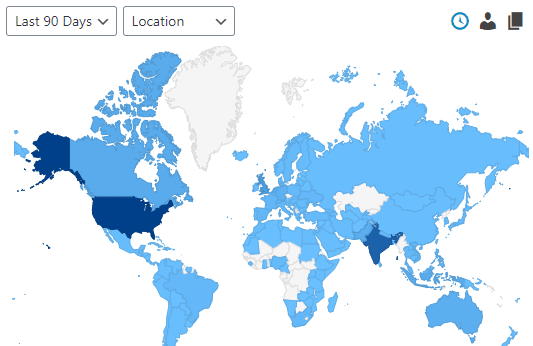 Google Analytics country-wise traffic