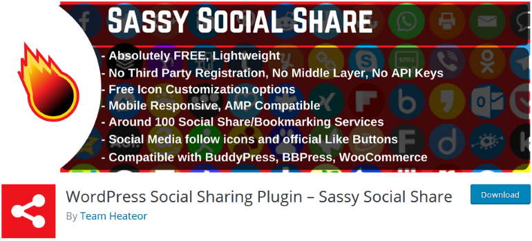 sassy social sharing Best Social Media Feed WordPress Plugin