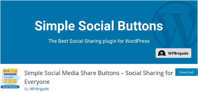 Simple Social Buttons 