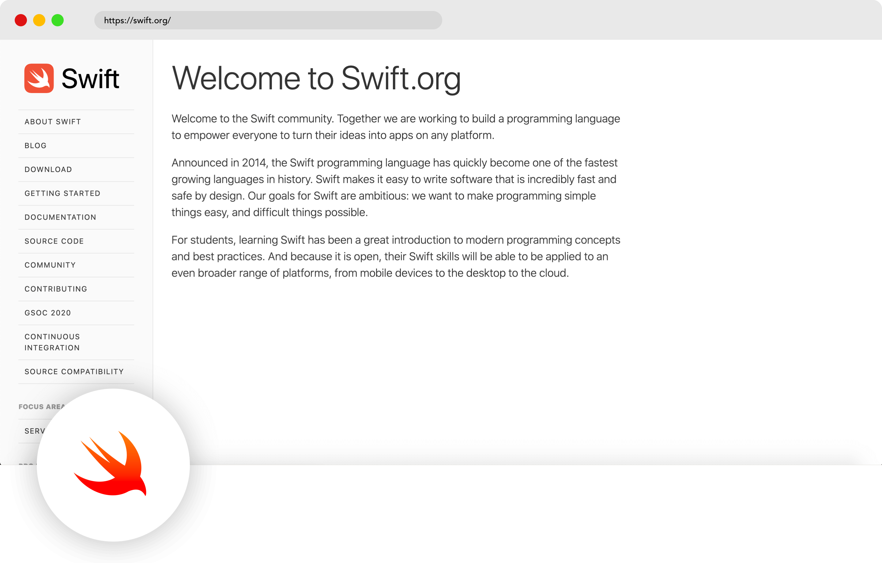 Swift mobile development language