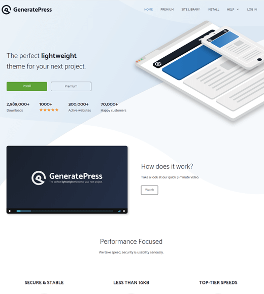 GeneratePress Best WordPress Theme