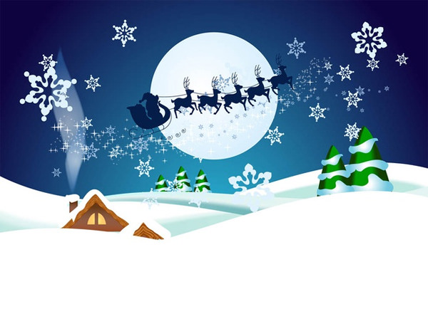 christmas-night-vector-wallpaper