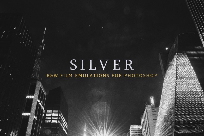 Silver B&W Film Emulation Photoshop Actions